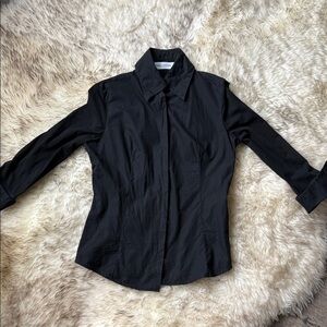 Anne Fontaine Black Button Down Shirt